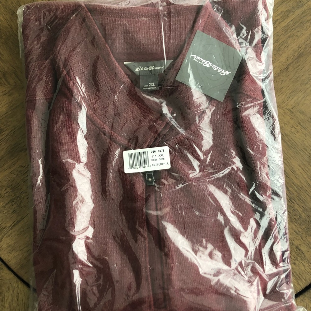 Eddie Bauer Mens 1/4 Zip Sweater French Rib